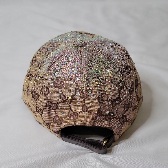 Gucci Brown GG Cap With Rhinestones - Picture 2 of 5